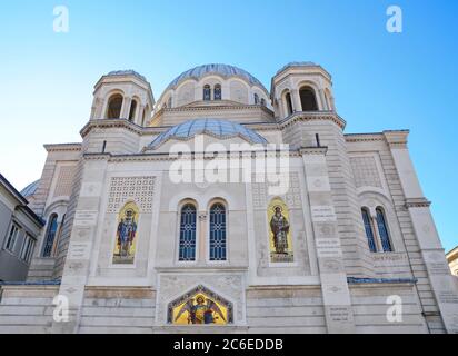 TRIESTE ITALY , January 13, 2020: The city of Trieste / The church of San Spiridione Stock Photo