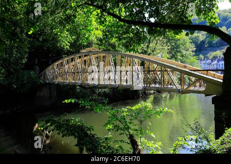 View of Matlock Bath on the river Derwent, Peak District National Park, Derbyshire Dales, England, UK Stock Photo