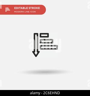 Sort Simple vector icon. Illustration symbol design template for web mobile UI element. Perfect color modern pictogram on editable stroke. Sort icons Stock Vector