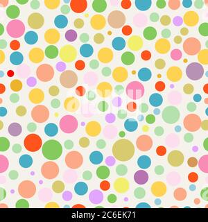 seamless polka dots background, vector Stock Vector