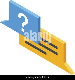 Headhunter chat icon, isometric style Stock Vector