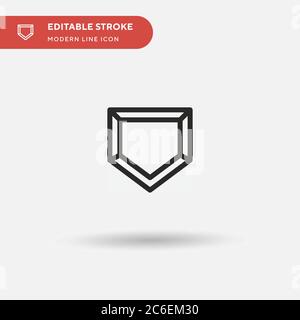 Base Simple vector icon. Illustration symbol design template for web mobile UI element. Perfect color modern pictogram on editable stroke. Base icons Stock Vector