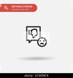 Dissatisfaction Simple vector icon. Illustration symbol design template for web mobile UI element. Perfect color modern pictogram on editable stroke. Stock Vector