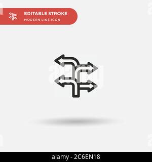 Turn Simple vector icon. Illustration symbol design template for web mobile UI element. Perfect color modern pictogram on editable stroke. Turn icons Stock Vector
