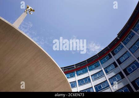 Former BBC Television Centre now BBC Studios and residential development White City London Stock Photo