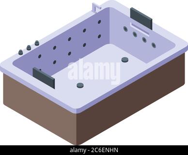 Equipment jacuzzi icon, isometric style Stock Vector