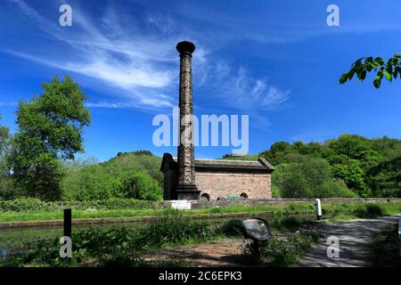 The disused Leawood Pump House, Cromford Canal, Cromford village, Peak District National Park, Derbyshire Dales, England, UK Stock Photo