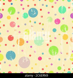 seamless polka dots background, vector Stock Vector