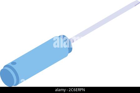 Testing screwdriver icon, isometric style Stock Vector
