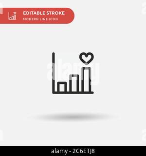 Bars Simple vector icon. Illustration symbol design template for web mobile UI element. Perfect color modern pictogram on editable stroke. Bars icons Stock Vector
