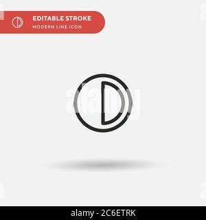 Contrast Simple vector icon. Illustration symbol design template for web mobile UI element. Perfect color modern pictogram on editable stroke. Contras Stock Vector