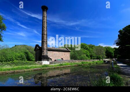 The disused Leawood Pump House, Cromford Canal, Cromford village, Peak District National Park, Derbyshire Dales, England, UK Stock Photo