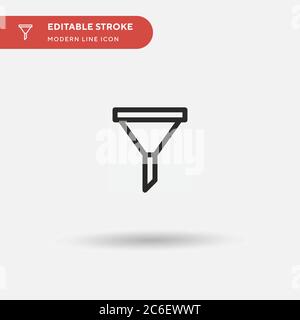 Funnel Simple vector icon. Illustration symbol design template for web mobile UI element. Perfect color modern pictogram on editable stroke. Funnel icons for your business project Stock Vector