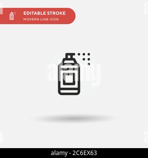 Aerosol Simple vector icon. Illustration symbol design template for web mobile UI element. Perfect color modern pictogram on editable stroke. Aerosol icons for your business project Stock Vector
