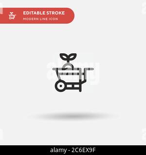Barrow Simple vector icon. Illustration symbol design template for web mobile UI element. Perfect color modern pictogram on editable stroke. Barrow icons for your business project Stock Vector