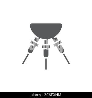 Automatic milking udder vector icon symbol isolated on white background Stock Vector
