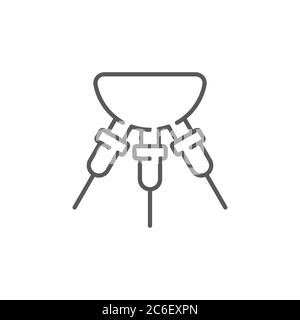 Automatic milking udder vector icon symbol isolated on white background Stock Vector