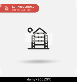 Barn Simple vector icon. Illustration symbol design template for web mobile UI element. Perfect color modern pictogram on editable stroke. Barn icons for your business project Stock Vector