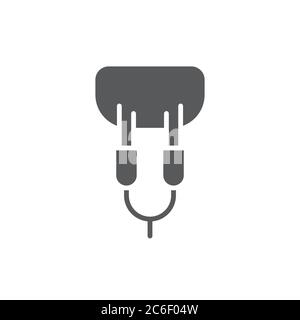 Automatic milking udder vector icon symbol isolated on white background Stock Vector