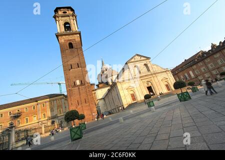 Turin Cathedral (Duomo di Torino, Cathedral of Saint John the Baptist) is a Roman Catholic Church in Turin, northern Italy, build in the 15th century, Stock Photo
