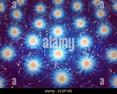 Quantum particle, quantum mechanics . 3d illustration Stock Photo - Alamy