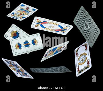 Dubrovnik, Croatia; March 2020 Triestine, Briscola playing cards. Traditional Italian card game. Stock Photo