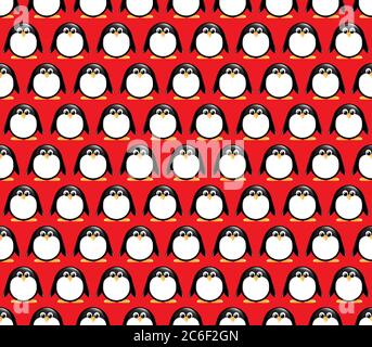 Seamlees glossy penguin pattern. EPS10 vector format. Stock Vector