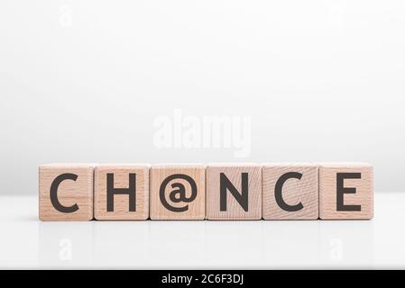 Chance word made with building blocks. Stock Photo