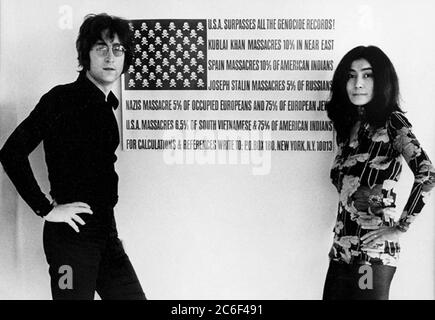 John Lennon and Yoko Ono Stock Photo