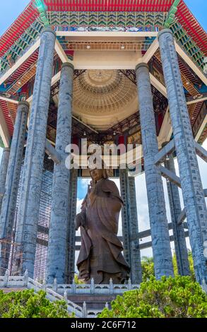 Statue of Guanyin (Guan Yin or Kuan Yin), the buddhist goddess of mercy, Kek Lok Si Temple, Air Itam, Penang, Malaysia Stock Photo