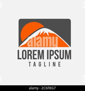 Simple mountain symbol vector illustration for outdoor adventure. Mountain icon symbol for your best business symbol. Vector illustration EPS.8 EPS.10 Stock Vector