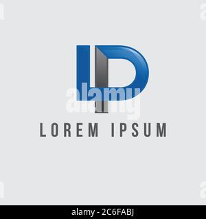 Initial LP letter symbol design vector template. Abstract letter LP design icon symbol. Vector illustration EPS.8 EPS.10 Stock Vector