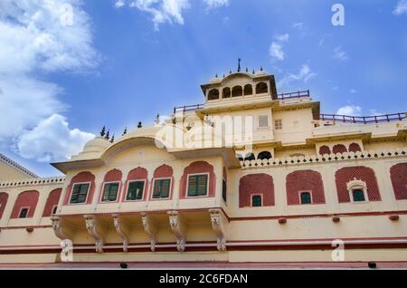 Balcony and Entrance of a Palace in India Stock Photo