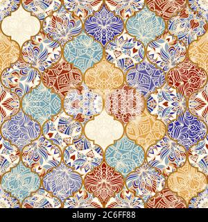 Islam, Arabic, Indian, ottoman motifs. Endless pattern can be used for ceramic tile, wallpaper, linoleum, textile, web page background. Vector Stock Vector