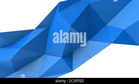 Blue abstract modern crystal background. Polygon, Line, Triangle pattern shape for wallpaper. Illustration low poly, polygonal design. futuristic, web Stock Photo