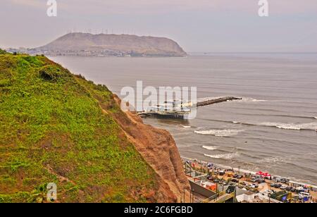 beach, Costa Verde, Miraflores, Lima, Peru Stock Photo