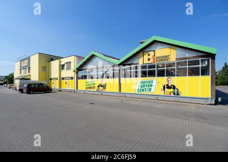 B1 Discount hardware store in Güstrow, Germany. B1 is a brand of toom