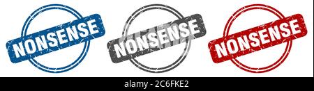 nonsense stamp. nonsense sign. nonsense label set Stock Vector