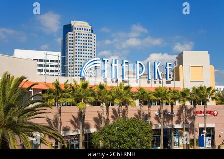 The Pike Mall, Long Beach, Los Angeles, California, USA Stock Photo