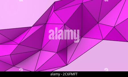 Purple abstract modern crystal background. Polygon, Line, Triangle pattern shape for wallpaper. Illustration low poly, polygonal design. futuristic, w Stock Photo