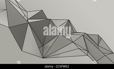 Gray abstract modern crystal background. Polygon, Line, Triangle pattern shape for wallpaper. Illustration low poly, polygonal design. futuristic, web Stock Photo