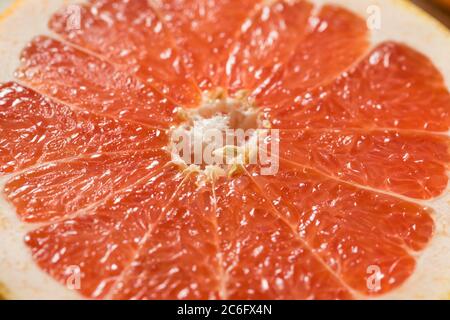 Raw Organic Ruby Red Grapefruit Ready to Eat Stock Photo