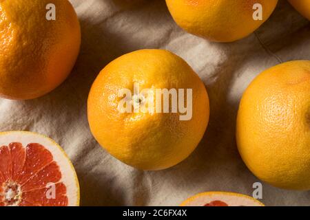 Raw Organic Ruby Red Grapefruit Ready to Eat Stock Photo
