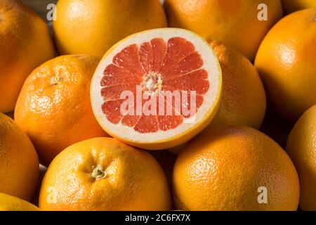 Raw Organic Ruby Red Grapefruit Ready to Eat Stock Photo