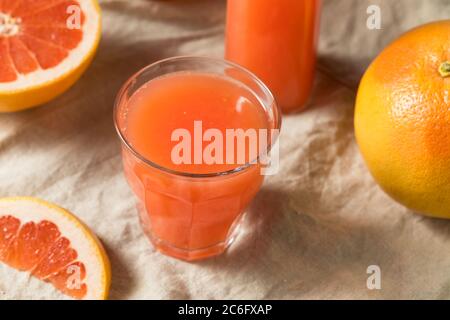 Fresh Squeezed Red Grapefruit Juice in a Glass Stock Photo