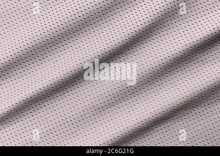 Grey football, basketball, volleyball, hockey, rugby, lacrosse and handball jersey clothing fabric texture sports wear background Stock Photo