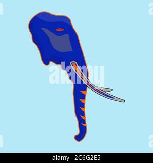 Elephant side view esports logo mascot Stock Vector