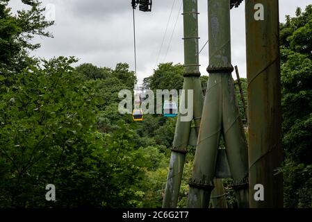 Alton, UK. 9th July 2020. Alton Towers Theme Park Resort Reopens to the public after closing due to the global Covid-19 pandemic. Credit Jason Chillmaid/Alamy Live News Stock Photo