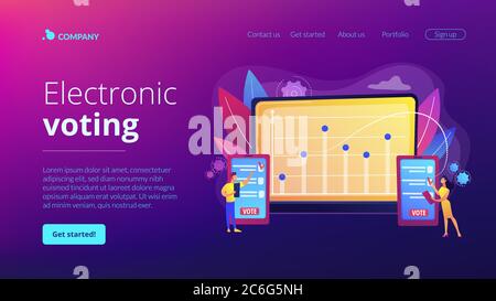 Electronic voting concept landing page Stock Vector Image & Art - Alamy