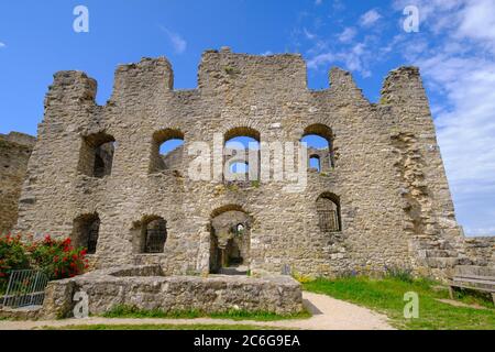 Wolfstein Castle Ruins, near Neumarkt in the Upper Palatinate, Upper Palatinate, Bavaria, Germany Stock Photo